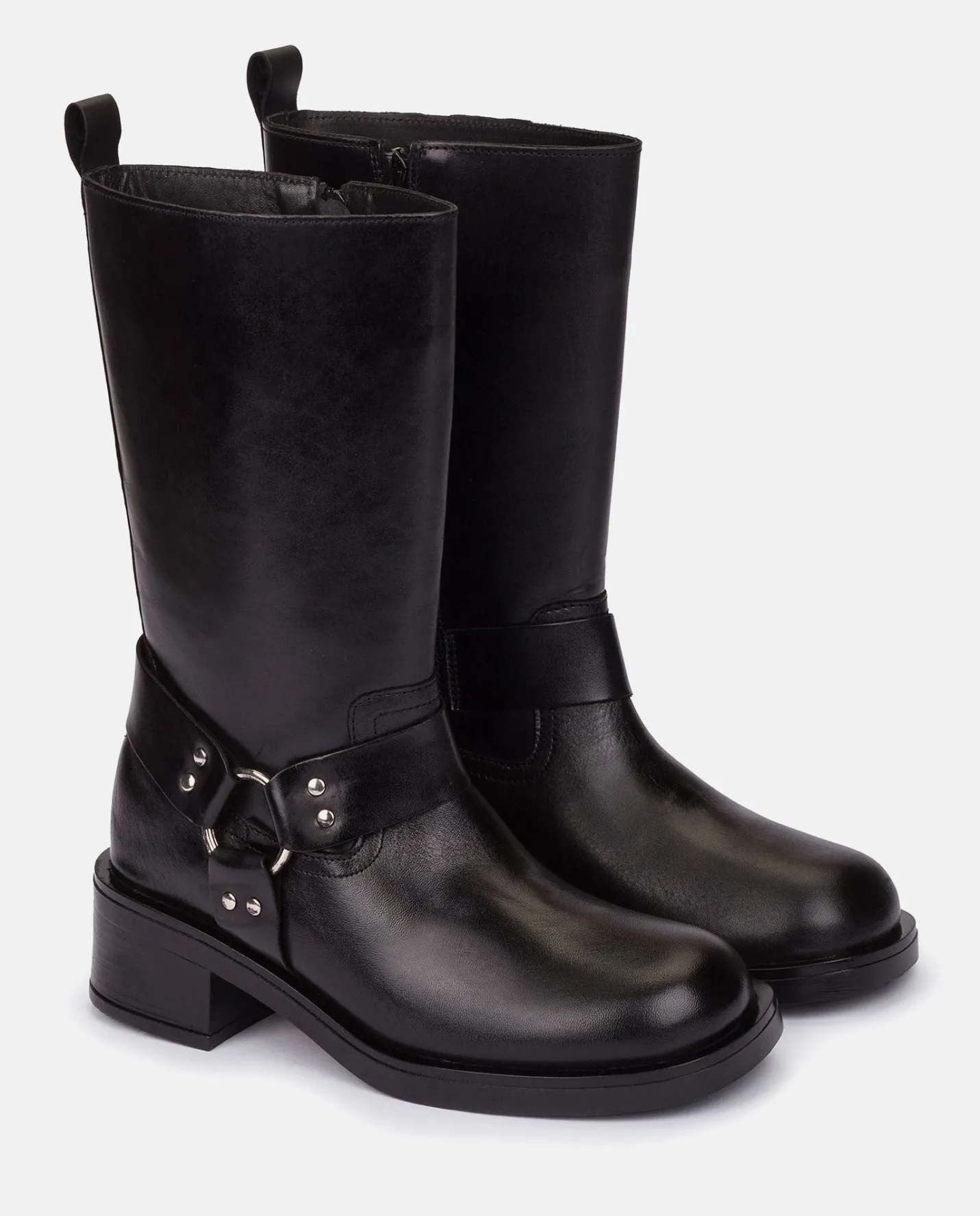 bota_plana_spa_negro_2-1.webp Yokono Bota Plana SPA-003 NEGRO | Mujer Botines | Botas