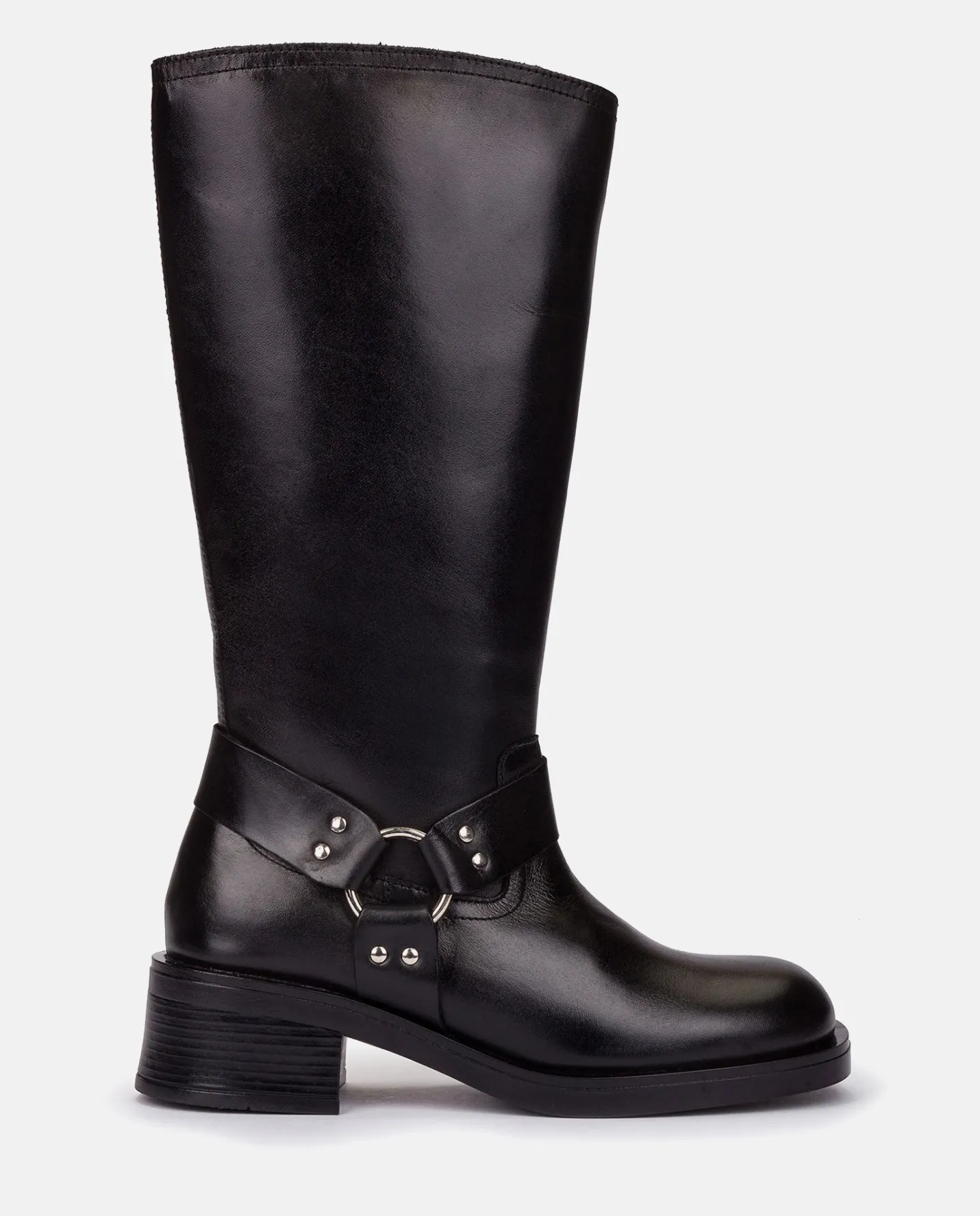 bota_plana_spa_negro_2.webp Yokono Bota Plana SPA-004 NEGRO | Mujer Botas