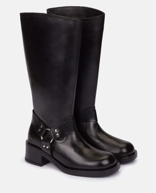 Yokono Bota Plana SPA-004 NEGRO | Mujer Botas