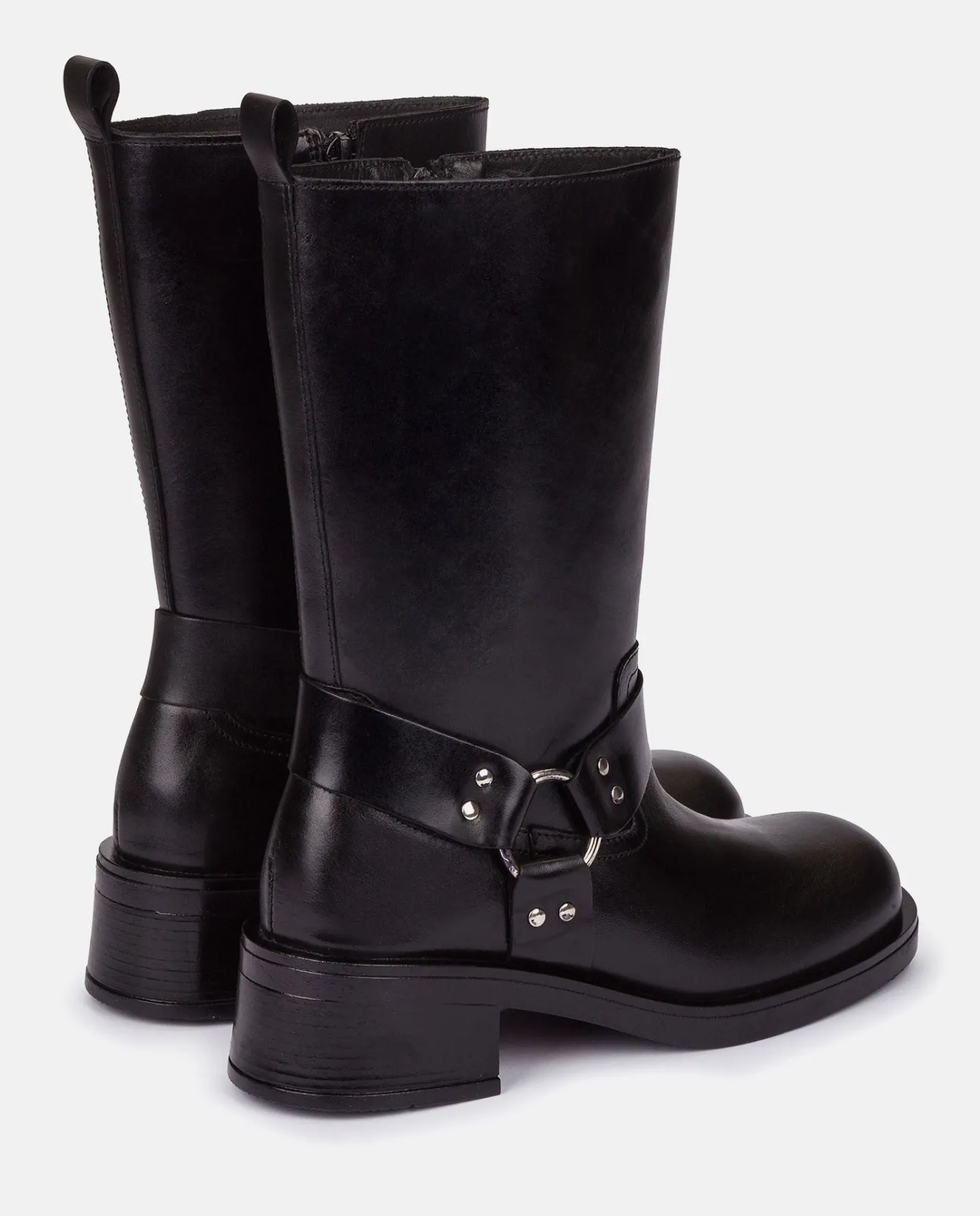 bota_plana_spa_negro_4-1.webp Yokono Bota Plana SPA-003 NEGRO | Mujer Botines | Botas
