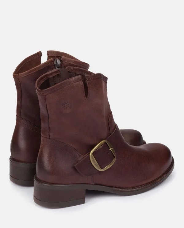 Yokono Botín Plano MONS-001 MARRON | Mujer Botines