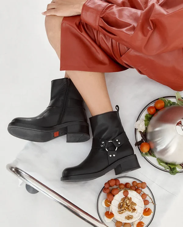 Yokono Botín Plano SPA-005 NEGRO | Mujer Botines