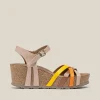 Yokono Sandalia Cuña Bari 302 Beige | Mujer Sandalias De Cuña