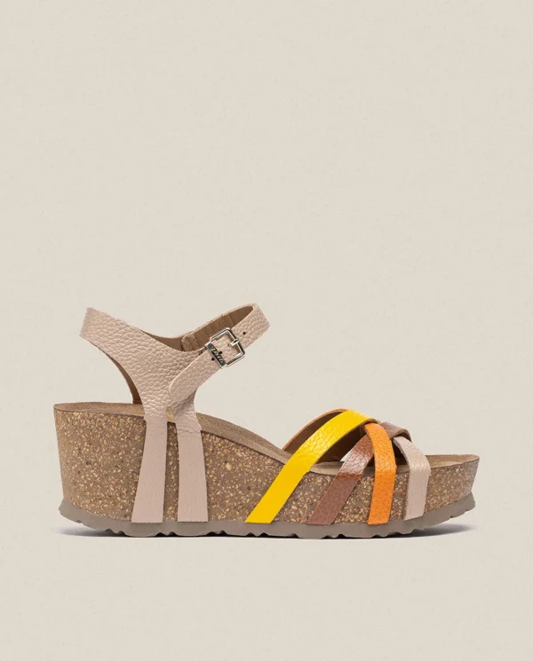 Yokono Sandalia Cuña Bari 302 Beige | Mujer Sandalias De Cuña