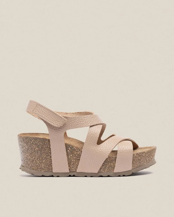 Yokono Sandalia Cuña Bari 303 Beige | Mujer Sandalias De Cuña