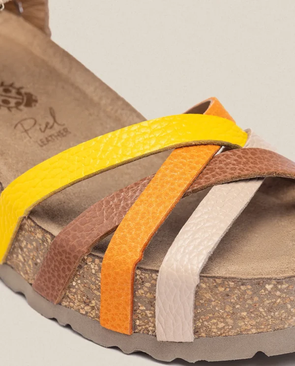 Yokono Sandalia Cuña Bari 302 Beige | Mujer Sandalias De Cuña