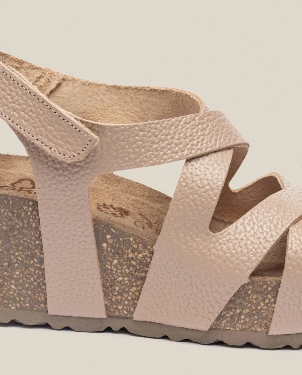 Yokono Sandalia Cuña Bari 303 Beige | Mujer Sandalias De Cuña
