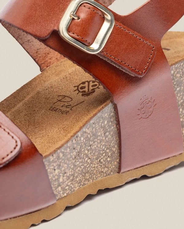 Yokono Sandalia Cuña Bari 301 Marrón | Mujer Sandalias De Cuña