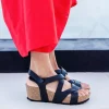 Yokono Sandalia Cuña Bari 303 Negro | Mujer Sandalias De Cuña