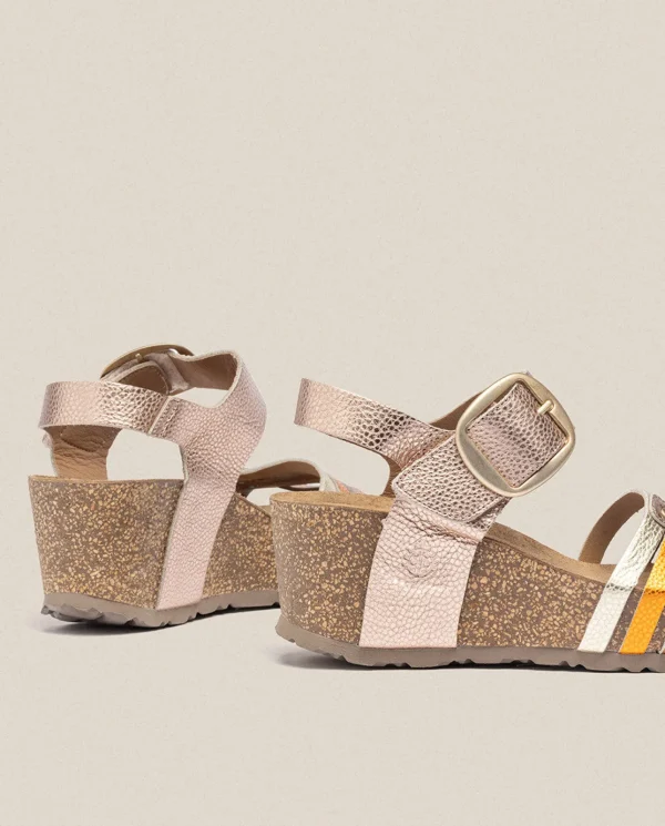 Yokono Sandalia Cuña Bari 304 Rosa | Mujer Sandalias De Cuña