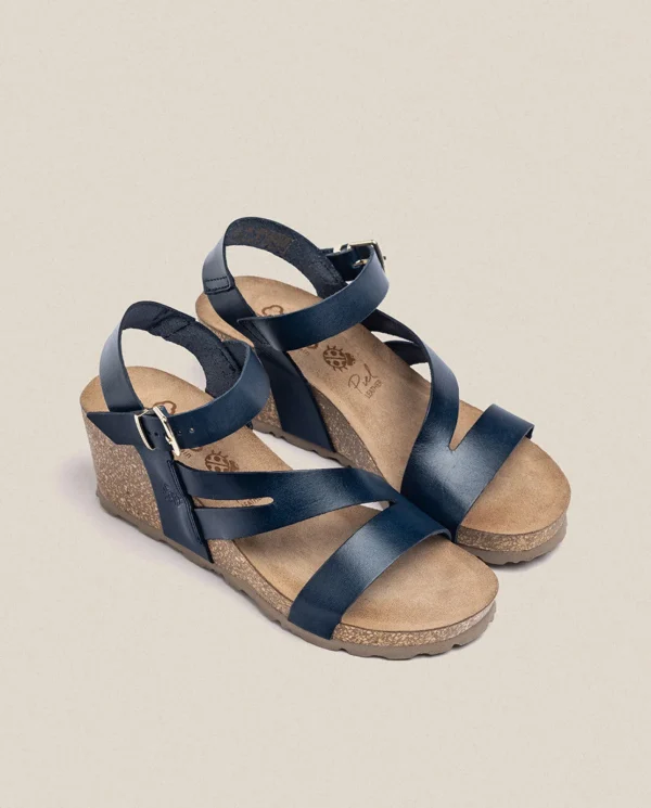 Yokono Sandalia Cuña Cadiz 302 Azul | Mujer Sandalias De Cuña
