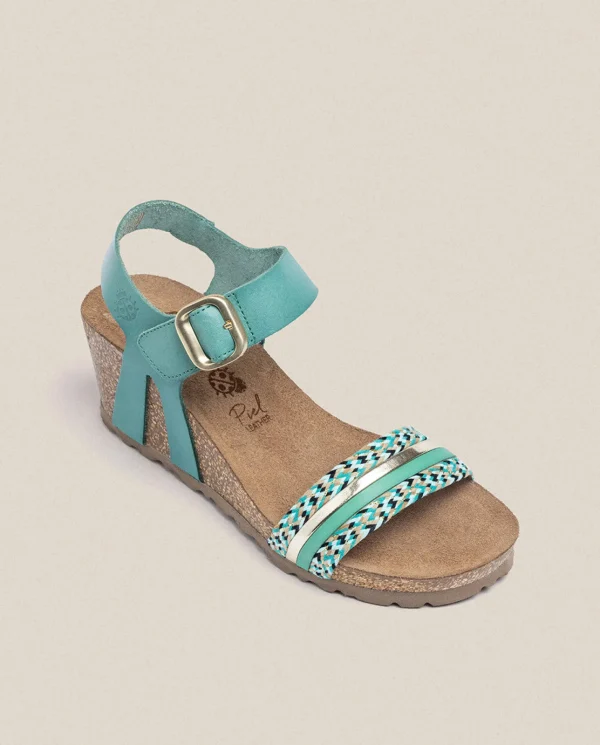 Yokono Sandalia Cuña Cadiz 306 Azul | Mujer Sandalias De Cuña
