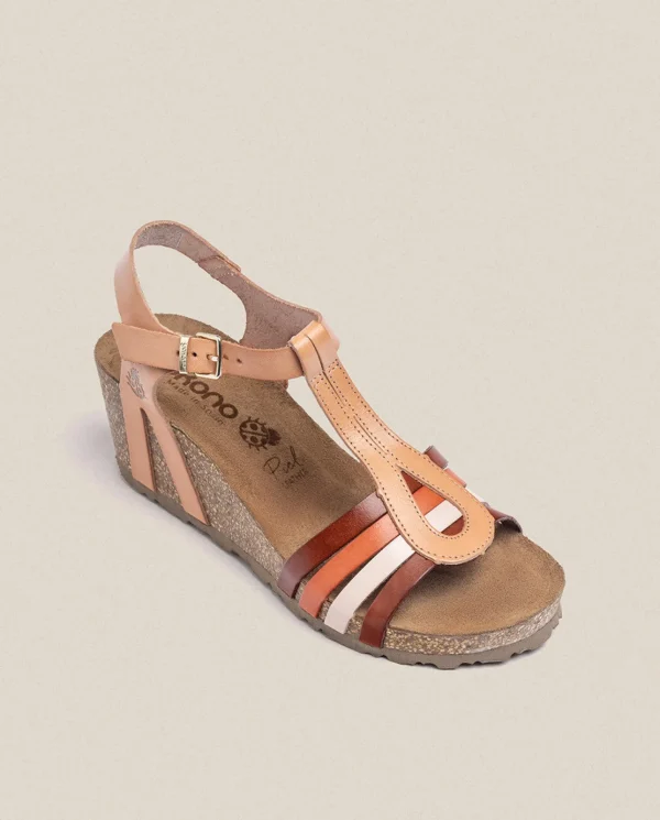 Yokono Sandalia Cuña Cadiz 301 Beige | Mujer Sandalias De Cuña