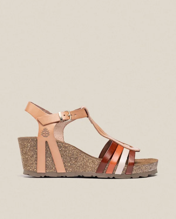 Yokono Sandalia Cuña Cadiz 301 Beige | Mujer Sandalias De Cuña