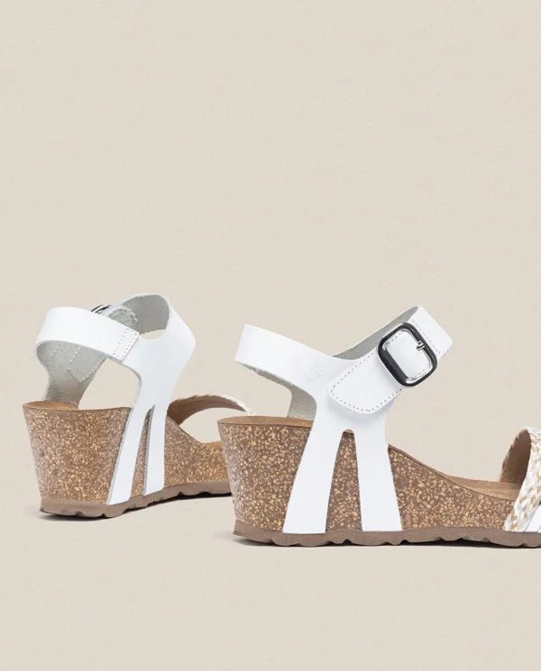Yokono Sandalia Cuña Cadiz 306 Blanco | Mujer Sandalias De Cuña