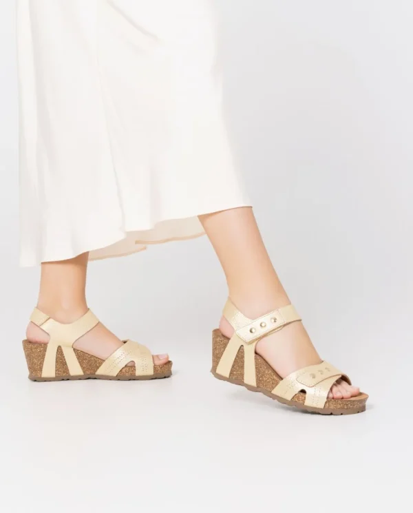 Yokono Sandalia Cuña Cadiz 303 Dorado | Mujer Sandalias De Cuña