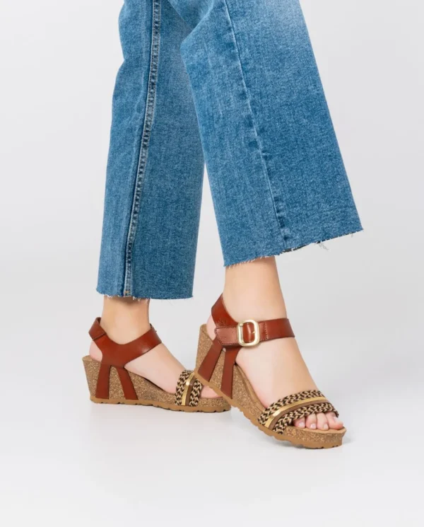 Yokono Sandalia Cuña Cadiz 306 Marrón | Mujer Sandalias De Cuña