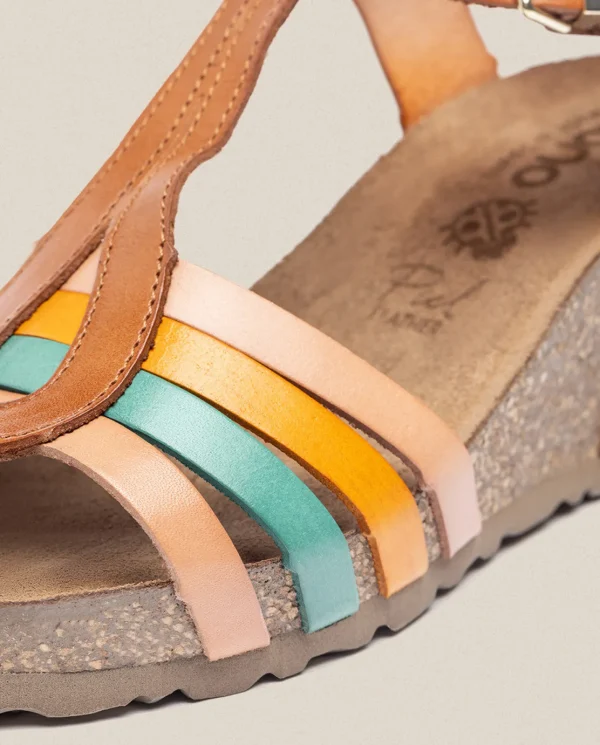 Yokono Sandalia Cuña Cadiz 301 Marrón | Mujer Sandalias De Cuña