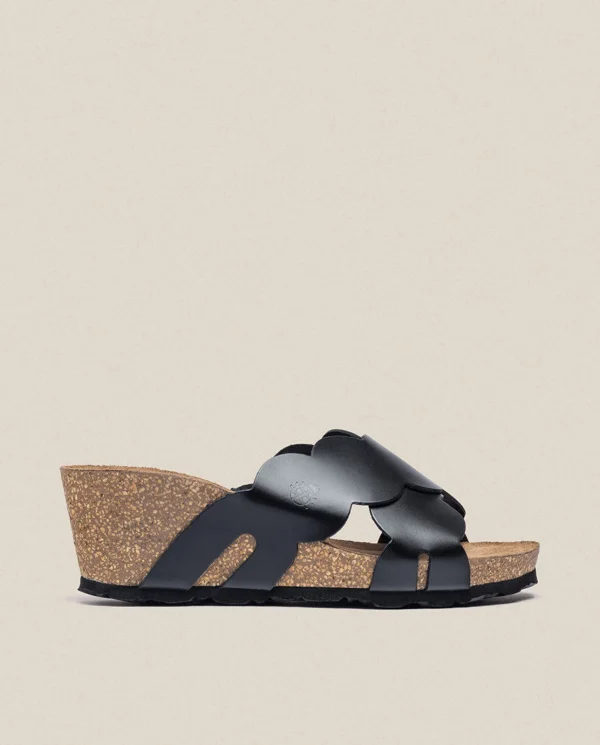 Yokono Sandalia Cuña Cadiz 300 Negro | Mujer Sandalias De Cuña