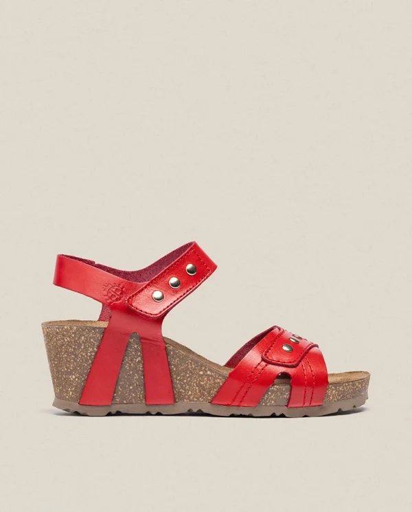 Yokono Sandalia Cuña Cadiz 303 Rojo | Mujer Sandalias De Cuña