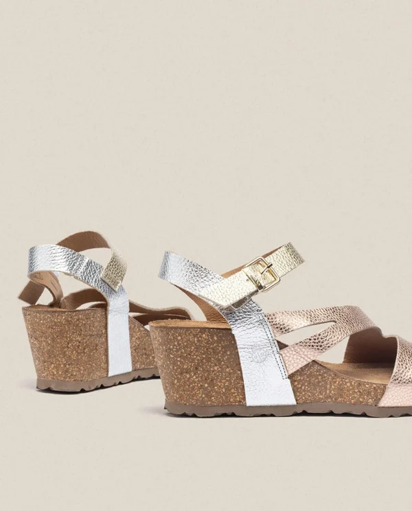 Yokono Sandalia Cuña Cadiz 302 Rosa | Mujer Sandalias De Cuña