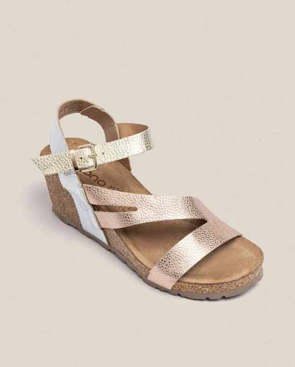 Yokono Sandalia Cuña Cadiz 302 Rosa | Mujer Sandalias De Cuña