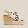 Yokono Sandalia De Cuña Mey 003 Cebra | Mujer Sandalias De Cuña