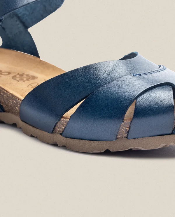 Yokono Sandalia De Cuña Monaco 186 Azul | Mujer Sandalias De Cuña
