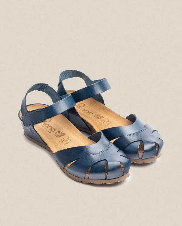 Yokono Sandalia De Cuña Monaco 186 Azul | Mujer Sandalias De Cuña
