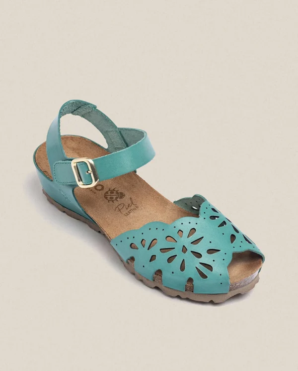 Yokono Sandalia De Cuña Monaco 047 Azul | Mujer Sandalias De Cuña