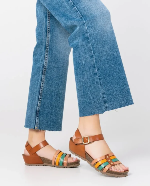 Yokono Sandalia De Cuña Monaco 051 Marrón | Mujer Sandalias De Cuña