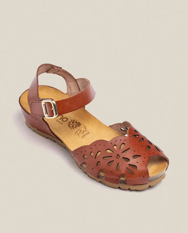 Yokono Sandalia De Cuña Monaco 047 Marrón | Mujer Sandalias De Cuña