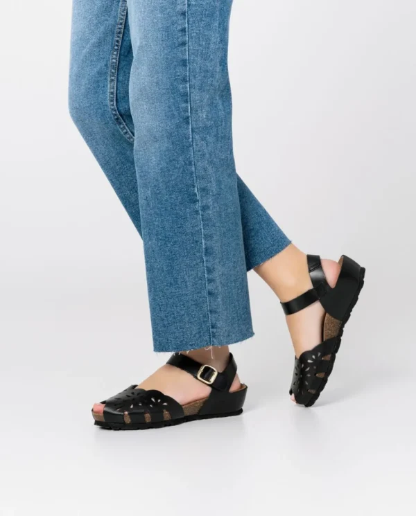 Yokono Sandalia De Cuña Monaco 047 Negro | Mujer Sandalias De Cuña