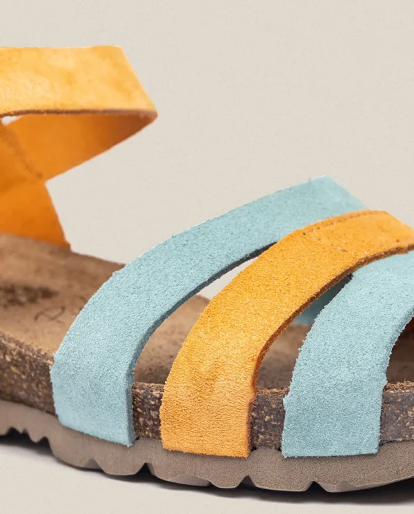 Yokono Sandalia De Cuña Monaco 048 Naranja | Mujer Sandalias De Cuña