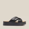Yokono Sandalia De Plataforma CARMEN-004 Negro | Mujer Sandalias De Plataforma