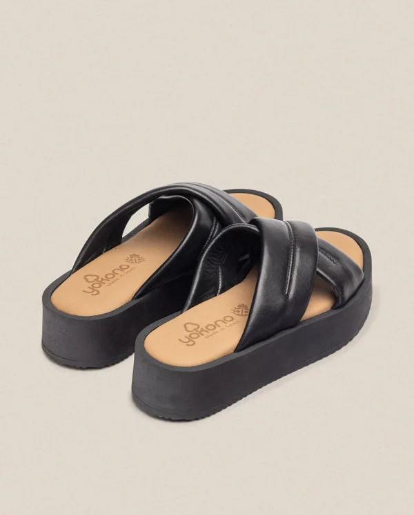 Yokono Sandalia De Plataforma CARMEN-004 Negro | Mujer Sandalias De Plataforma