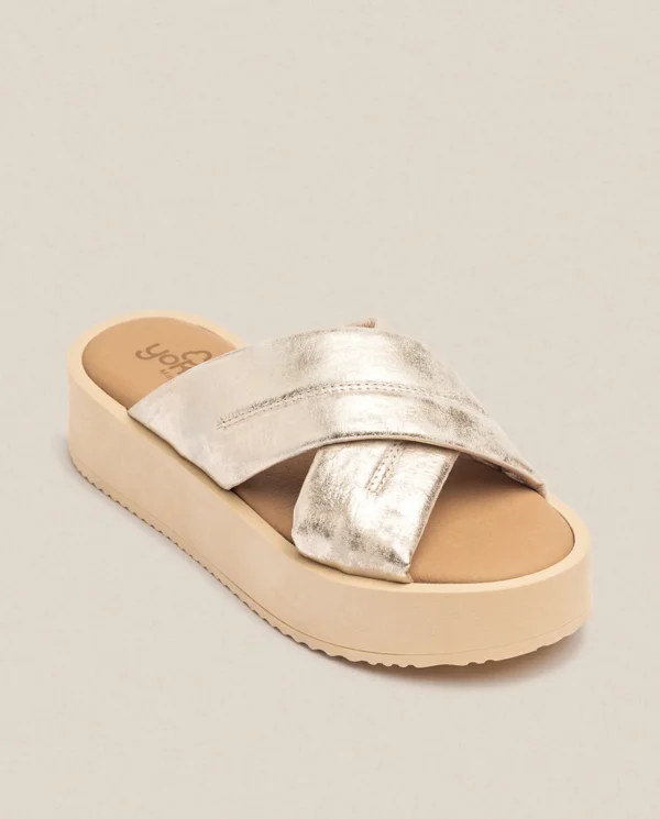 Yokono Sandalia De Plataforma CARMEN-004 Dorado | Mujer Sandalias De Plataforma