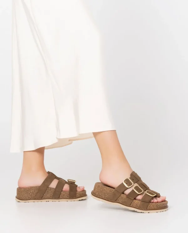 Yokono Sandalia De Plataforma Oca 004 Marrón | Mujer Sandalias De Plataforma