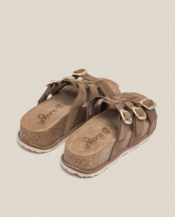 Yokono Sandalia De Plataforma Oca 004 Marrón | Mujer Sandalias De Plataforma