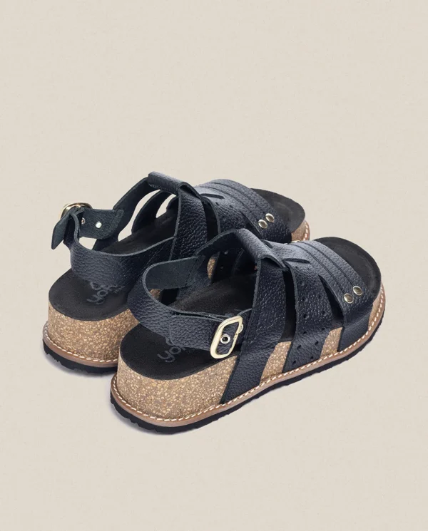 Yokono Sandalia De Plataforma Oca 007 Negro | Mujer Sandalias De Plataforma