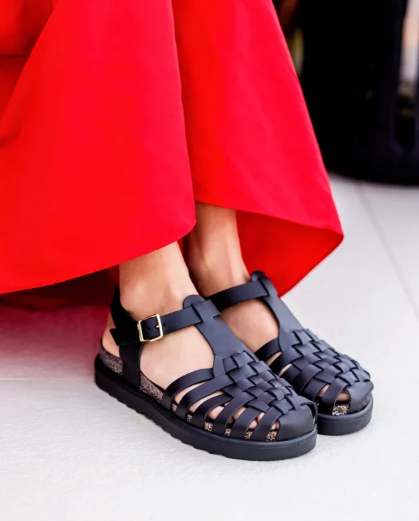 Yokono Sandalia De Plataforma Tunez 017 Negro | Mujer Sandalias De Plataforma