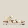 Yokono Sandalia De Plataforma Tunez 127 Dorado | Mujer Sandalias De Plataforma