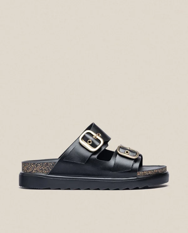 Yokono Sandalia De Plataforma Tunez 130 Negro | Mujer Sandalias De Plataforma