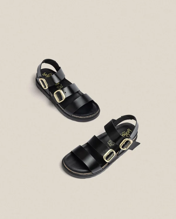 Yokono Sandalia De Plataforma Tunez 127 Negro | Mujer Sandalias De Plataforma