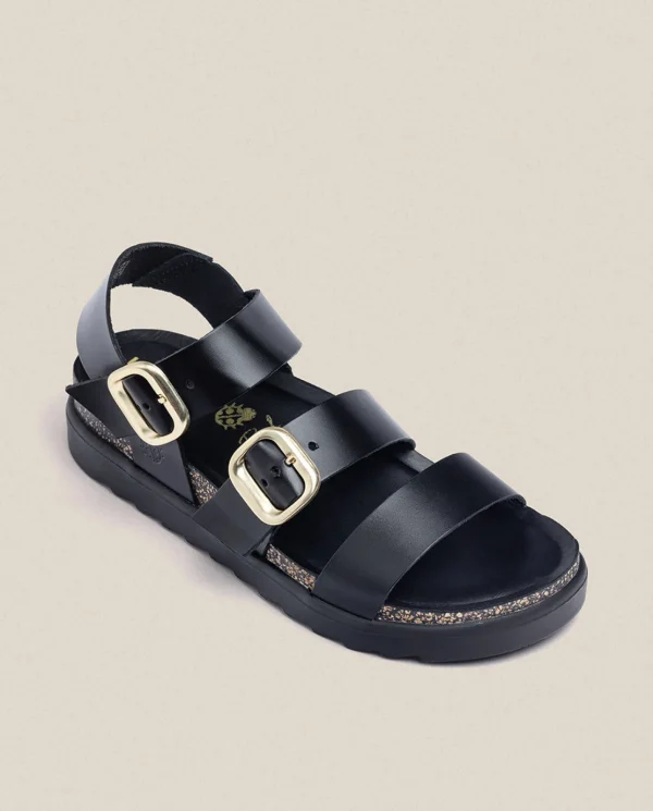 Yokono Sandalia De Plataforma Tunez 127 Negro | Mujer Sandalias De Plataforma