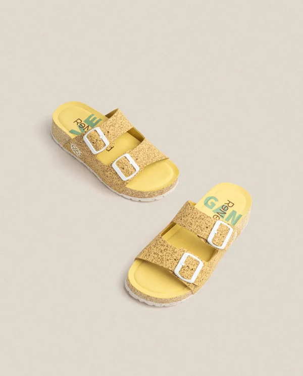 Yokono Sandalia De Plataforma West 003 Amarillo | Mujer Sandalias De Plataforma