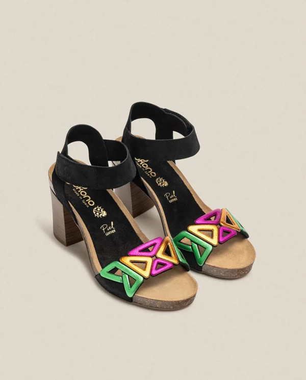 Yokono Sandalia De Tacón Ponza 007 Negro | Mujer Sandalias De Tacón