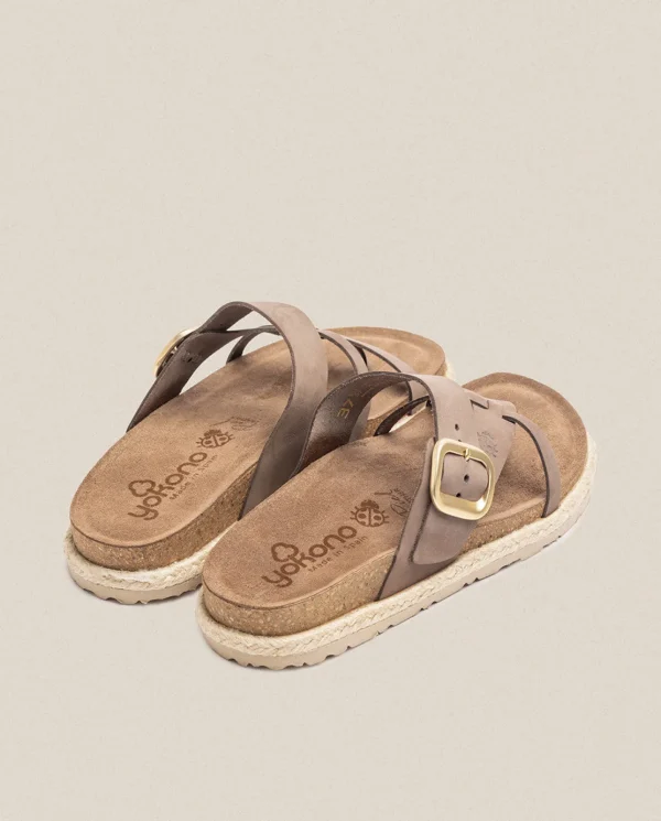 Yokono Sandalia Plana Arena 003 Marrón | Mujer Sandalias De Plataforma | Sandalias Planas