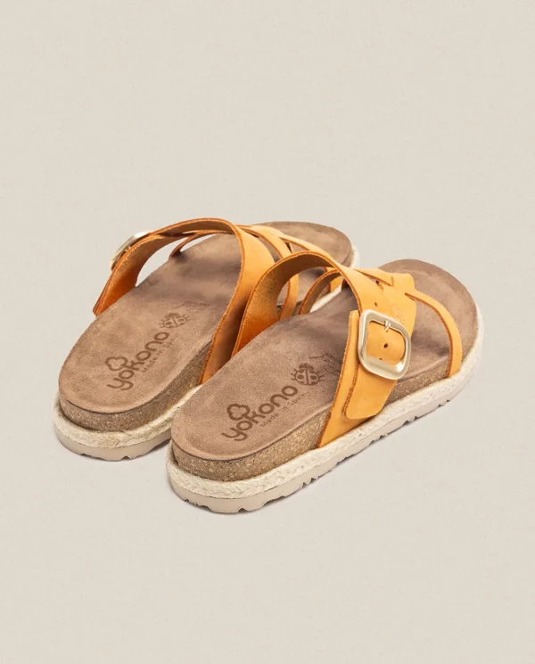Yokono Sandalia Plana Arena 003 Naranja | Mujer Sandalias De Plataforma | Sandalias Planas