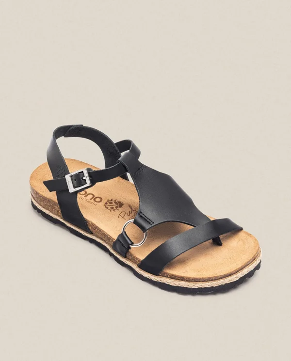 Yokono Sandalia Plana Chipre 021 Negro | Mujer Sandalias De Plataforma | Sandalias Planas